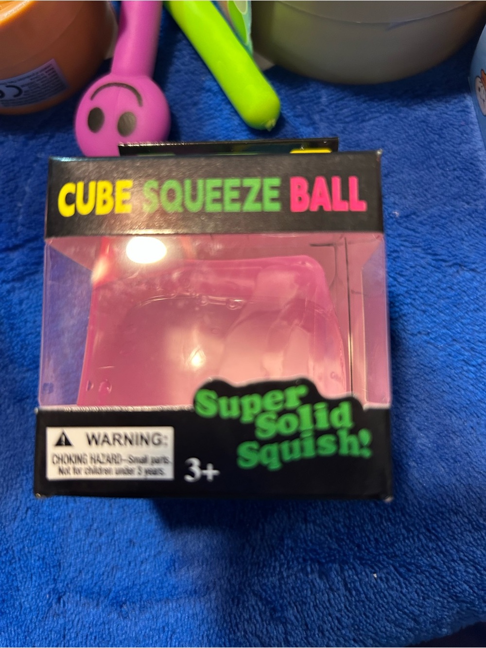 Cube Squeeze Ball - Pink